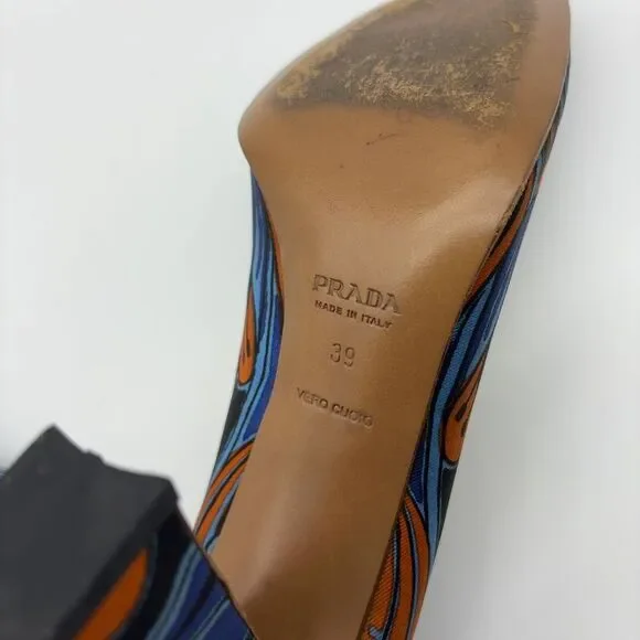 Prada Vibrant Blue and Orange Heels - Picture 9 of 9